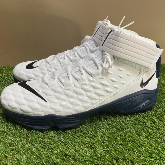 Nike Force Savage Pro 2 Shark P Football Lineman Cleats White Navy 15 BV5448-102 main image 7